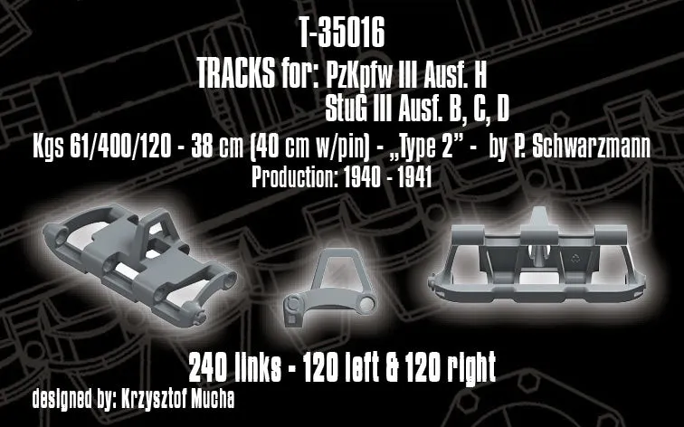 Rossagraph QuickTracks T-35016 larvband 1/35 Panzer III typ 2