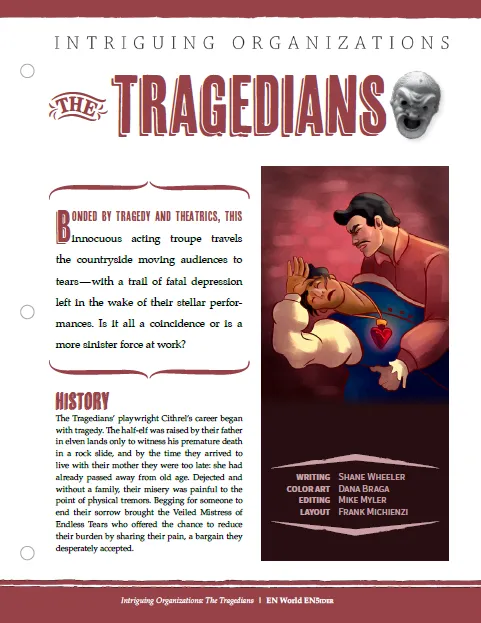 EN Publishing The Tragedians organisation PDF D&D förbannelse