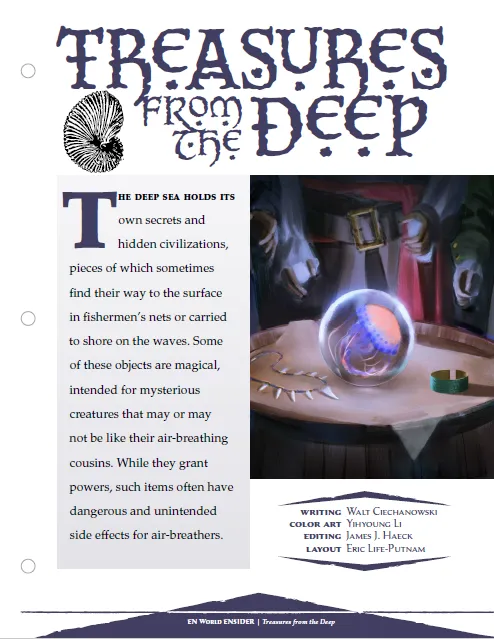 EN Publishing Treasures from the Deep rollspel PDF hav
