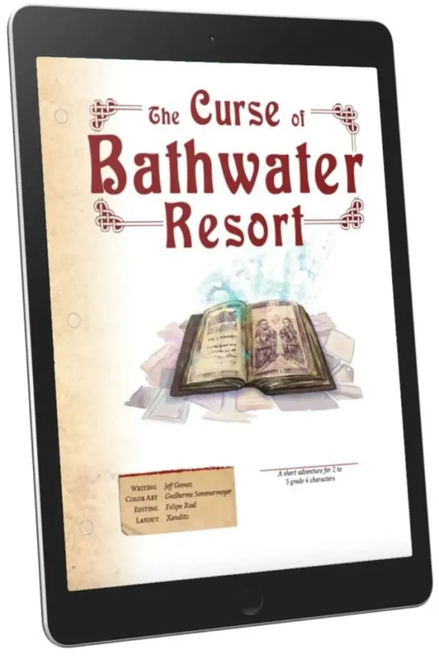EN Publishing The Curse of Bathwater Resort äventyr PDF WOIN fantasy