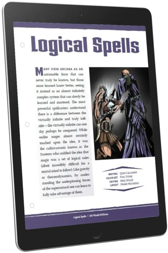 EN Publishing Logical Spells rollspel PDF 8 besvärjelser