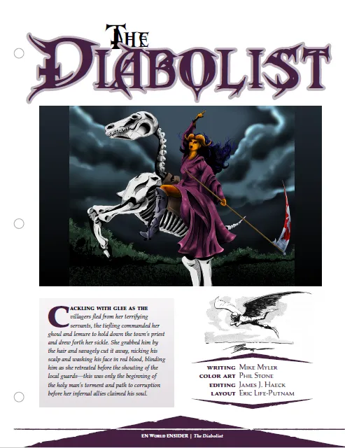 EN Publishing The Diabolist rollspel PDF mörk klass
