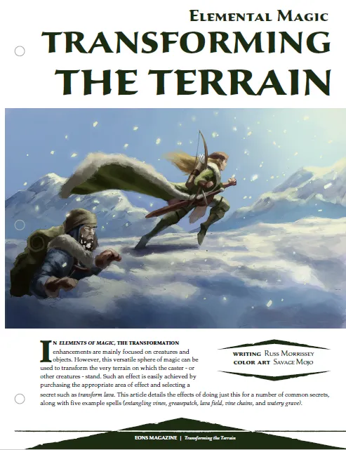 EN Publishing Elemental Magic Transforming Terrain rollspel PDF