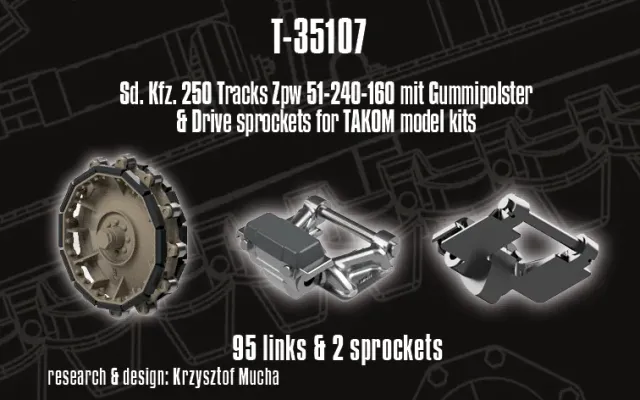 ROSSAGRAPH QuickTracks T-35107 larvband 1:35 Sd.Kfz. 250
