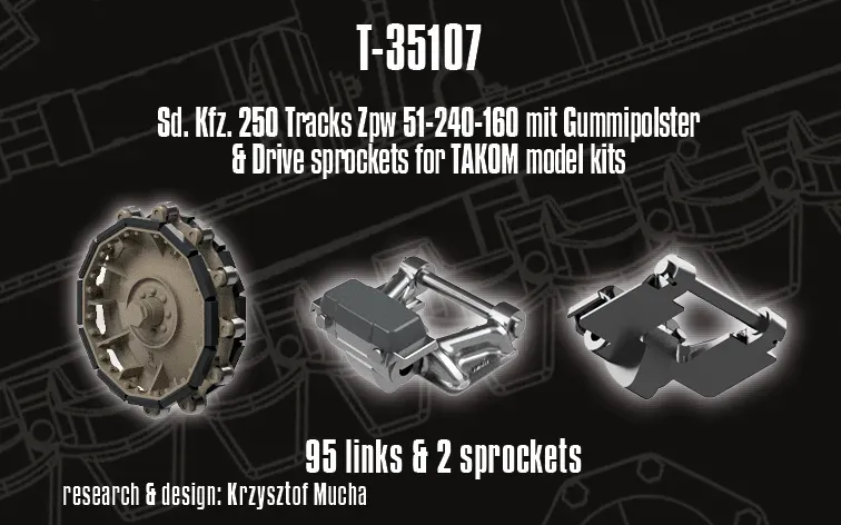 ROSSAGRAPH QuickTracks T-35107 larvband 1:35 Sd.Kfz. 250