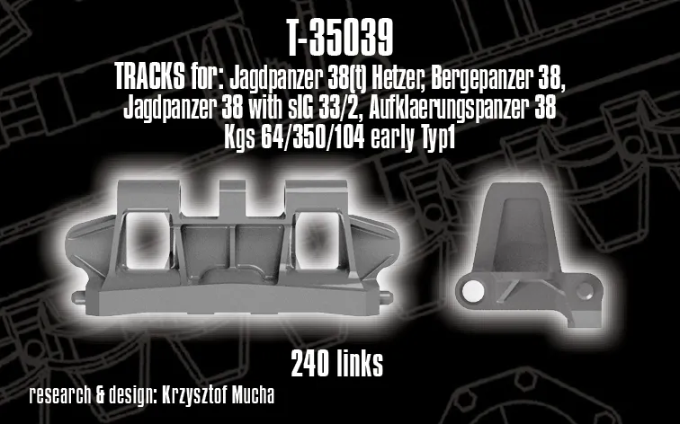 Rossagraph QuickTracks T-35039 Hetzer larvband tidig typ 1