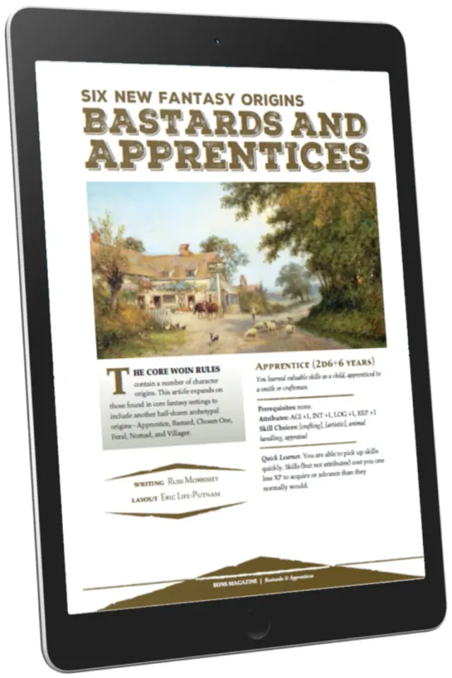 EN Publishing Bastards Apprentices Six Origins rollspel PDF