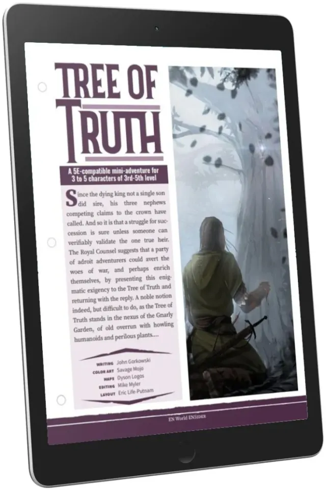 EN Publishing Tree of Truth D&D 5e miniäventyr PDF nivå 3-5