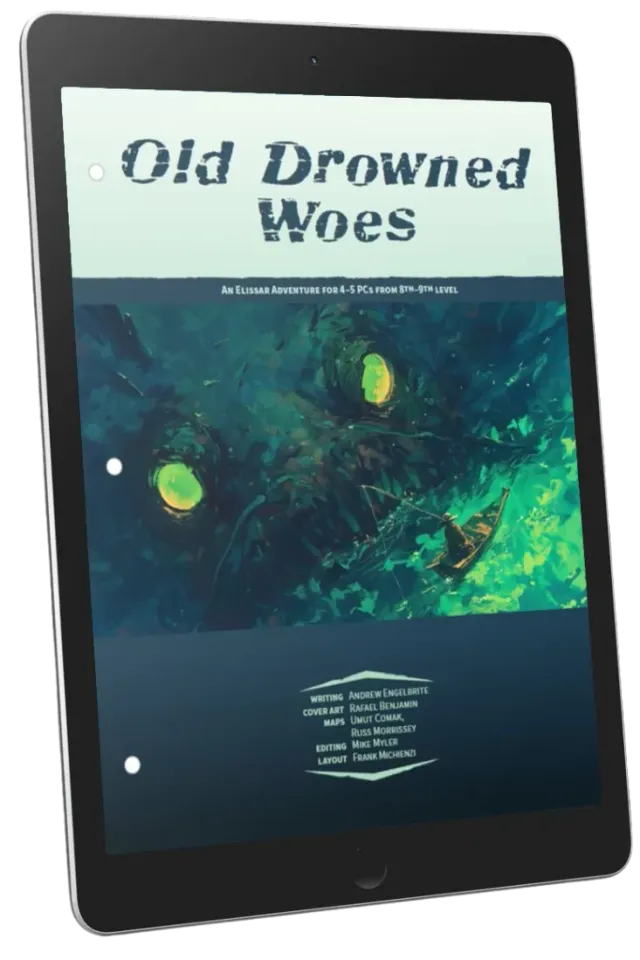 EN Publishing Old Drowned Woes äventyr PDF nivå 8-9 D&D 5e