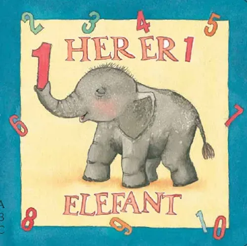 ABC Forlag Her er 1 elefant bok pekbok 16 sidor