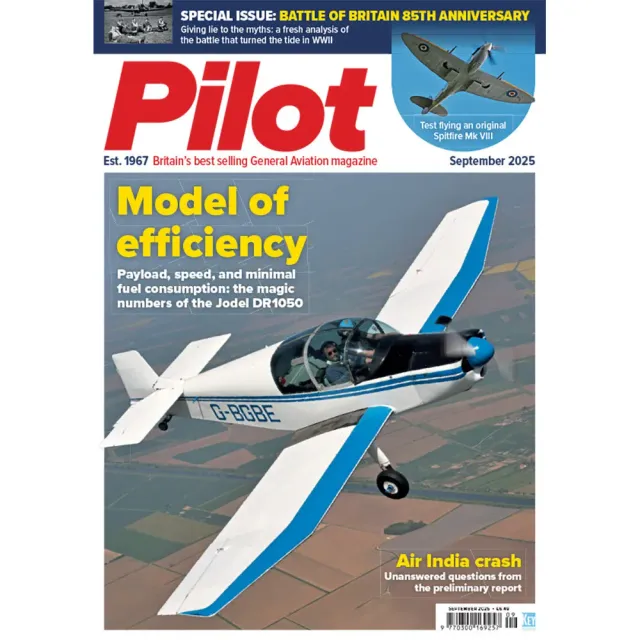 Pilot Magazine september 2025 tidning Spitfire 1 nummer