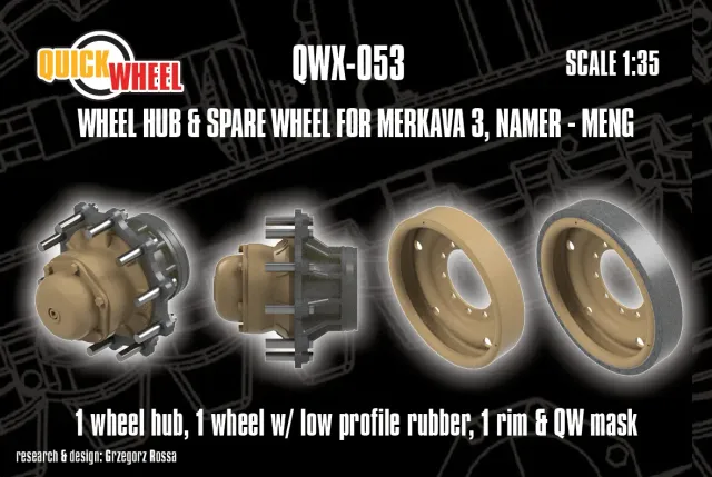 ROSSAGRAPH QWX-053 hjulset Merkava 3 Namer MENG 1:35