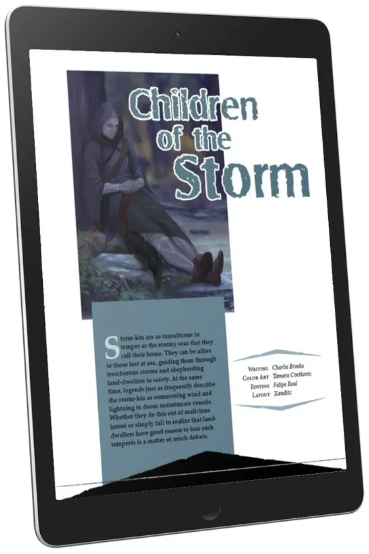 EN Publishing Children of the Storm WOIN rollspel PDF stormkin