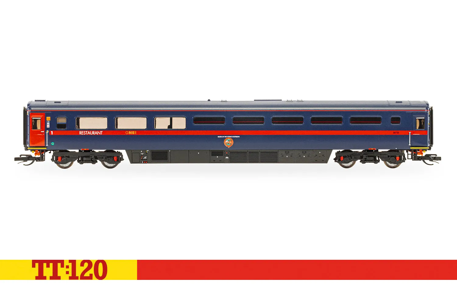 Hornby TT:120 GNER Mk3 TRFB 40720 personvagn blå