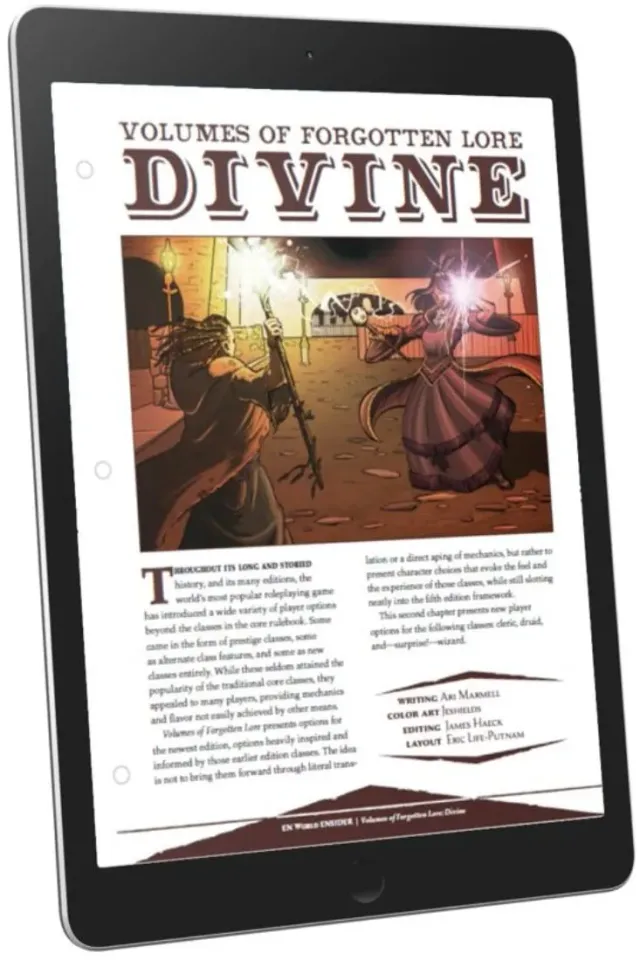 EN Publishing Volumes Forgotten Lore Divine rollspel PDF gudom