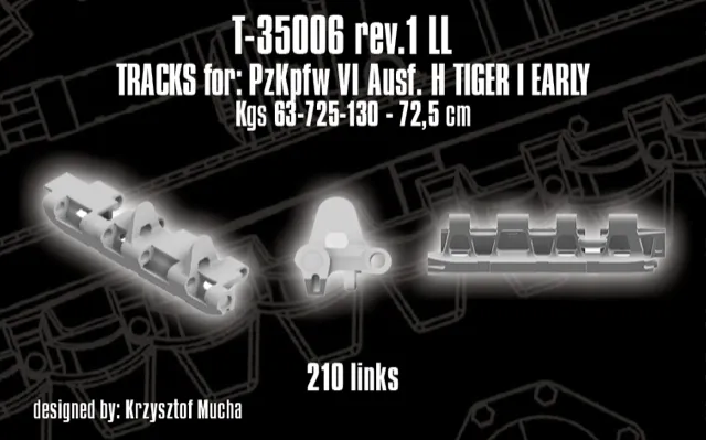 Rossagraph QuickTracks T-35006LL bandlänkar 1:35 Tiger I