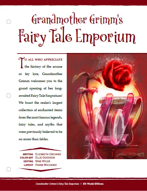 EN Publishing Grandmother Grimm's Fairy Tale Emporium PDF 9 sagoföremål