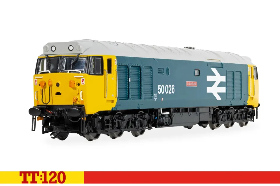 Hornby TT:120 Class 50 50026 modellok stor logga