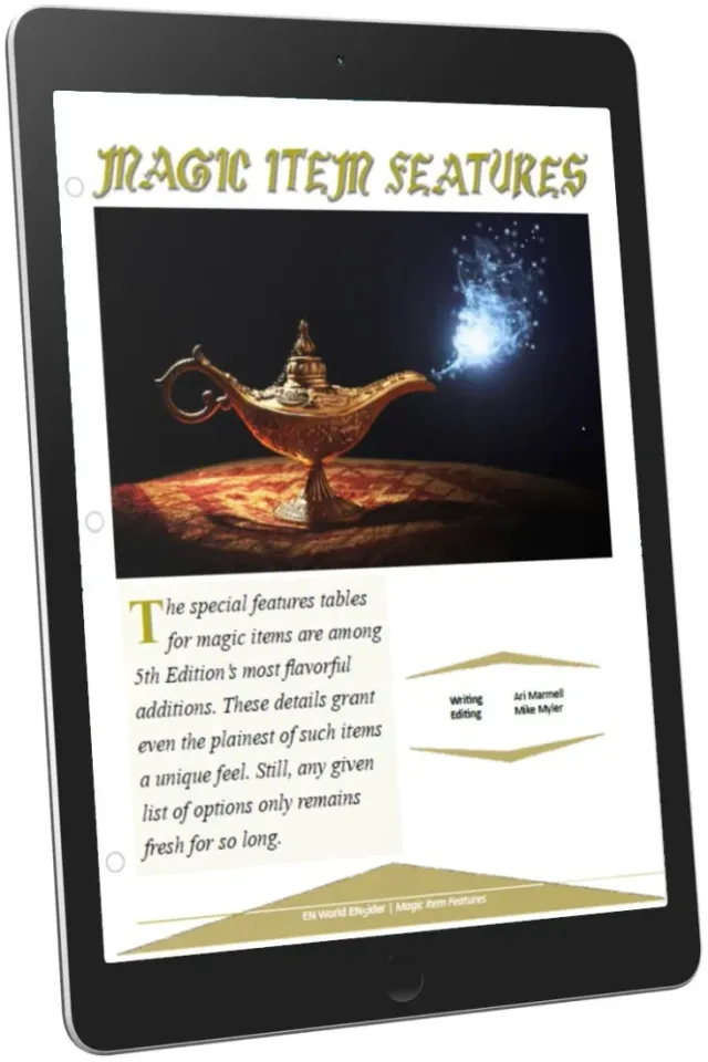 EN Publishing Magic Items Features rollspel PDF egenheter