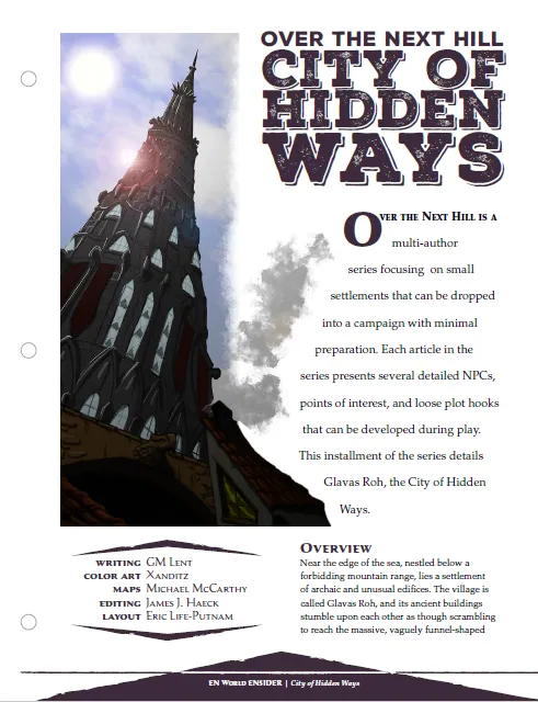 EN Publishing Over the Next Hill City rollspel PDF