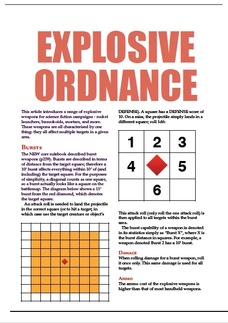 EN Publishing Explosive Ordnance WOIN rollspels-pdf vapen