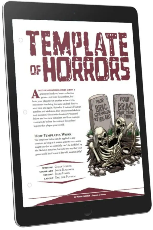 EN Publishing Template of Horrors monster PDF 5e skräck