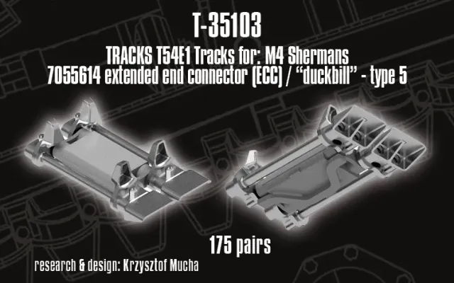 ROSSAGRAPH QuickTracks T-35103 larvband Sherman 1/35 resin