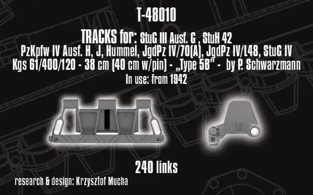 Rossagraph QuickTracks T-48010 bandlarv 1:48 StuG III