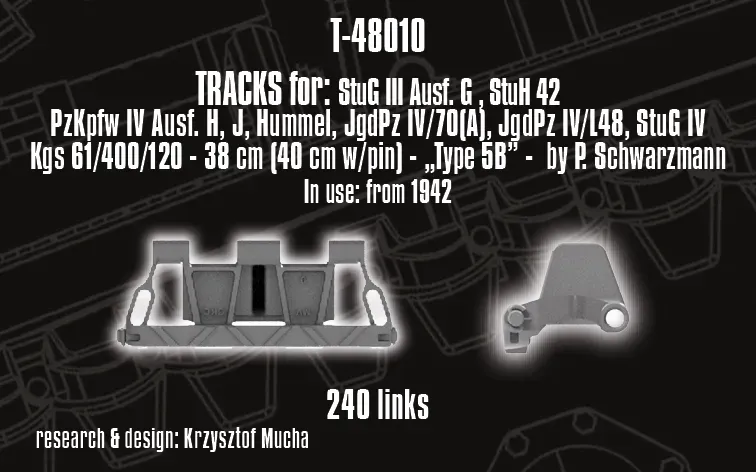 Rossagraph QuickTracks T-48010 bandlarv 1:48 StuG III
