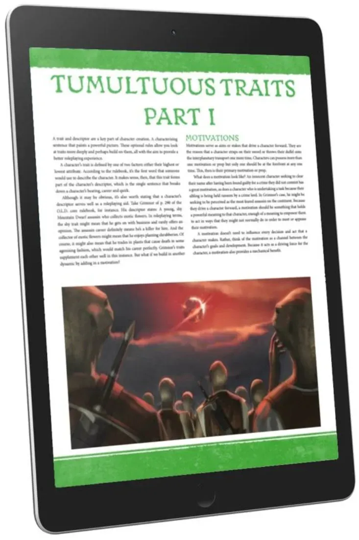 EN Publishing Tumultuous Traits Part 1 rollspel PDF