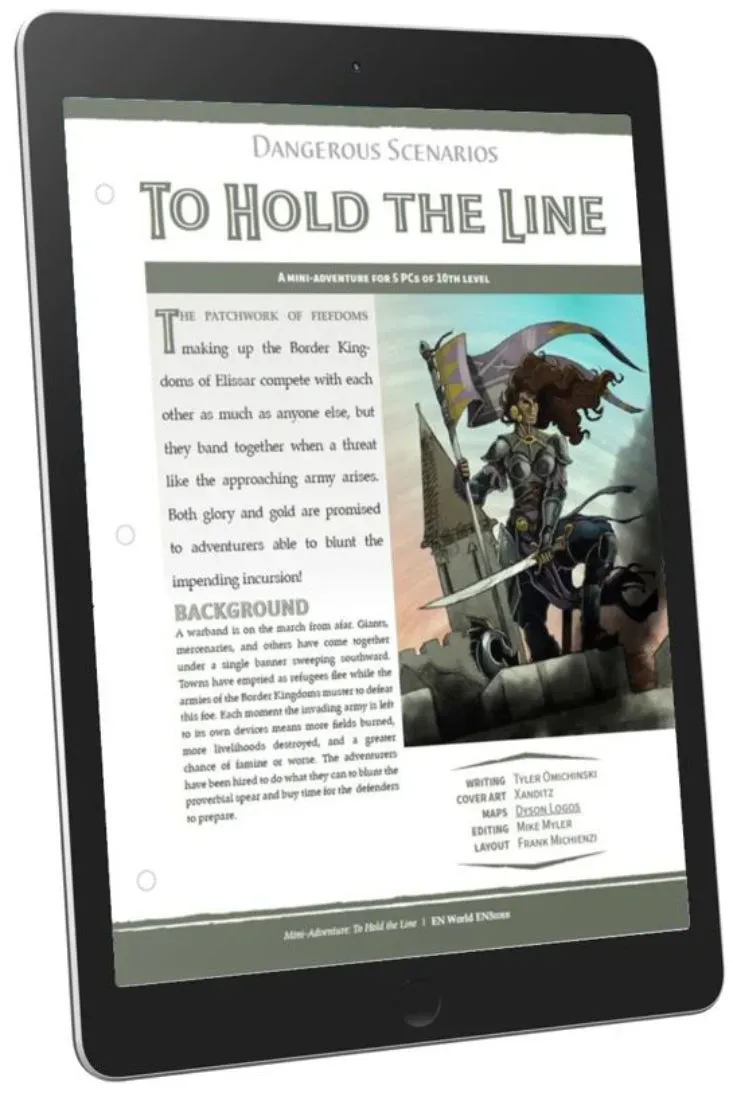 EN Publishing Dangerous Scenarios To Hold The Line äventyr PDF