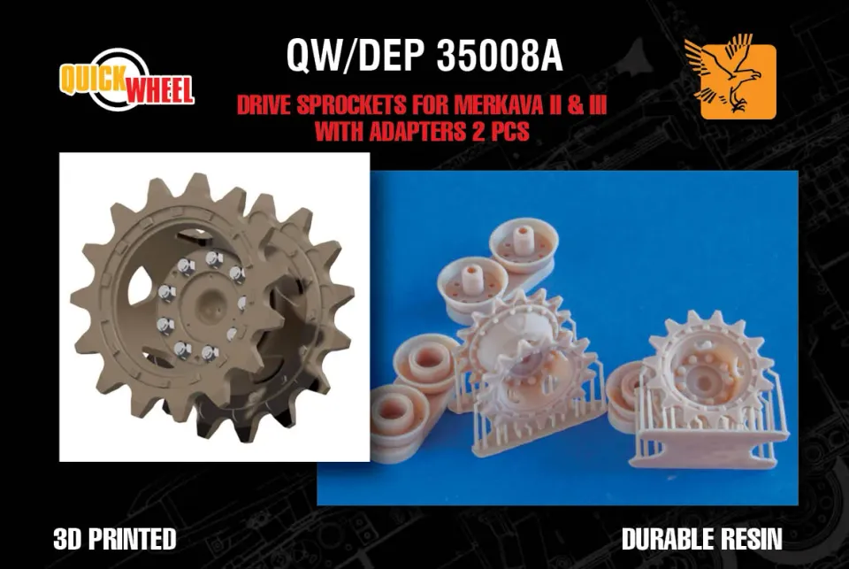 ROSSAGRAPH QW DEP-35008A drivhjul Merkava Mk 2 Mk 3