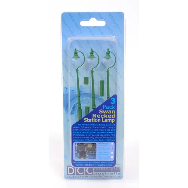 DCC Concepts Swan Neck Lamps SR modellampor 3-pack grön