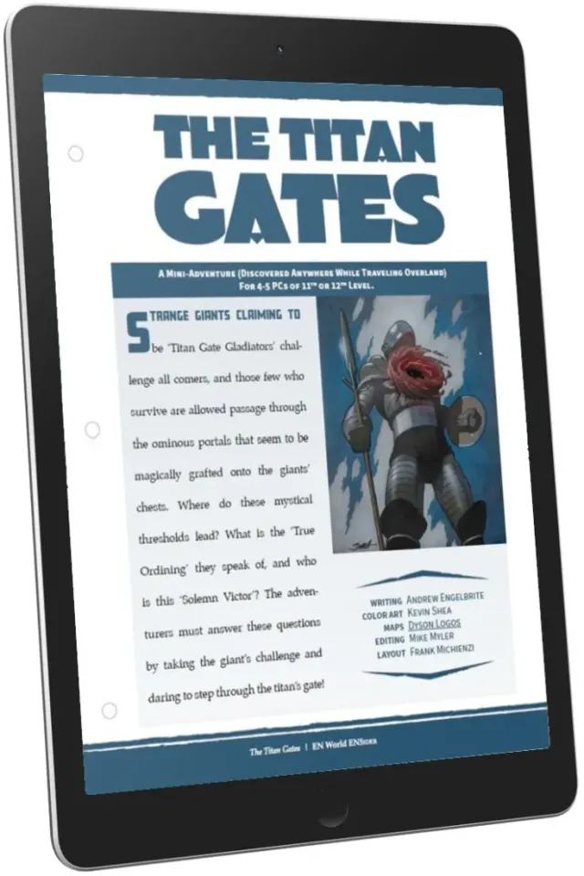 EN Publishing Mini-Adventure The Titan Gates äventyr PDF nivå 11-12
