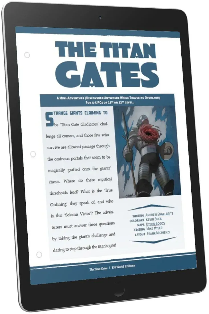 EN Publishing Mini-Adventure The Titan Gates äventyr PDF nivå 11-12