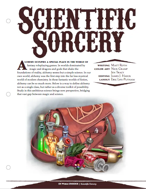 EN Publishing Scientific Sorcery PDF alkemi D&D 5e