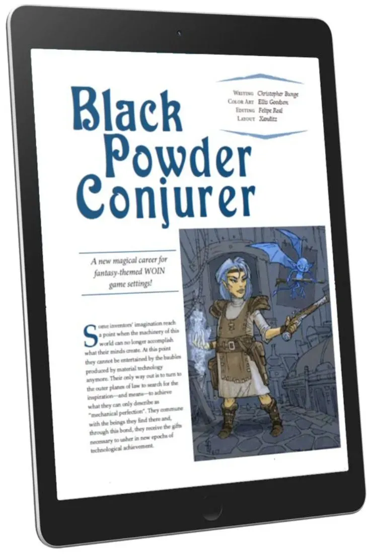EN Publishing Black Powder Conjurer karriär PDF WOIN