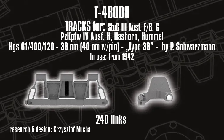 ROSSAGRAPH QuickTracks T-48008 larvband StuG III 1:48