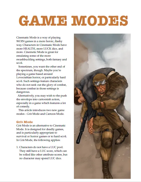 EN Publishing WOIN Game Modes speltillägg PDF grit