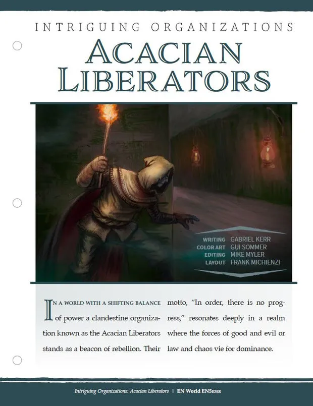 EN Publishing Acacian Liberators organisation PDF revolt