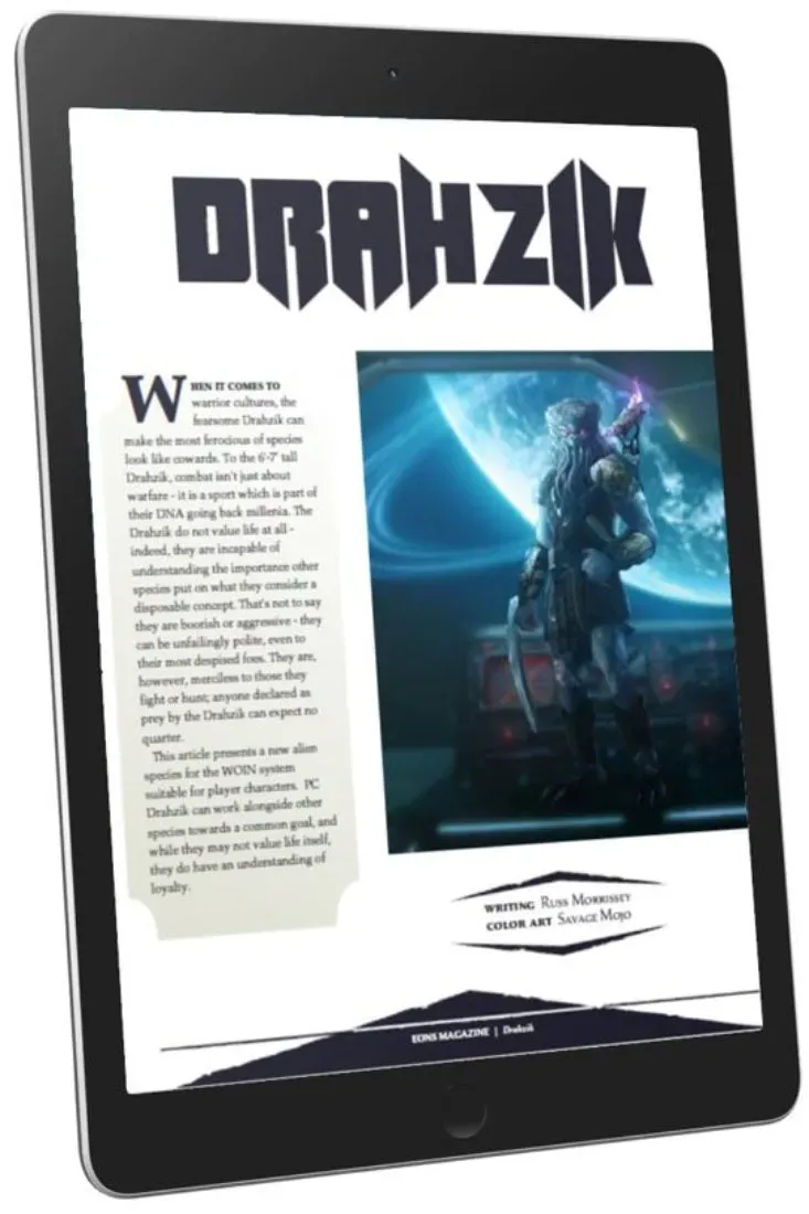 EN Publishing WOIN Drahzik rollspel PDF jägare