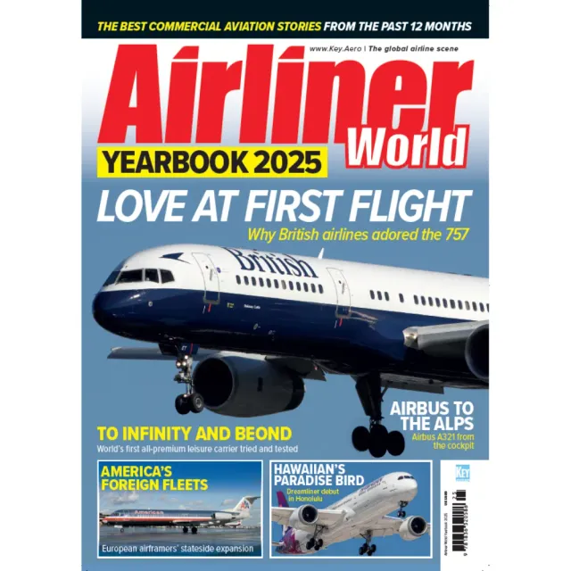 Airliner World Yearbook 2025 årsbok 116 sidor flyg