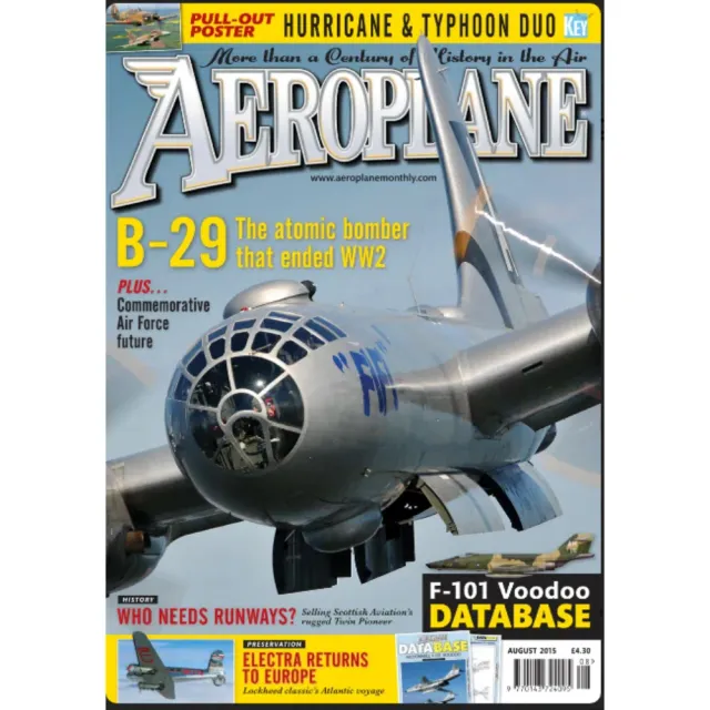 Aeroplane Monthly augusti 2015 tidning historisk flyghistoria