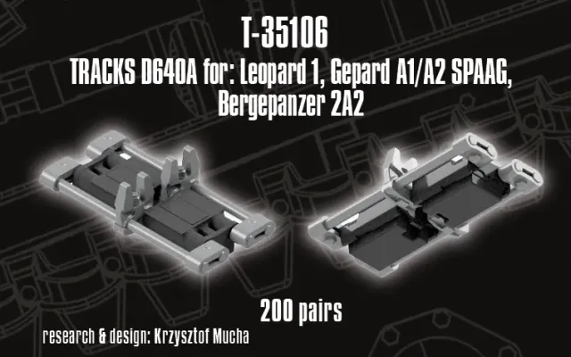 Rossagraph QuickTracks T-35106 D640A larvband 1:35 Leopard