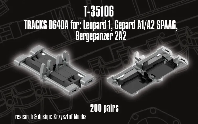 Rossagraph QuickTracks T-35106 D640A larvband 1:35 Leopard