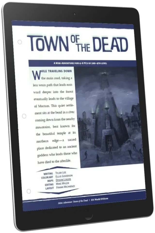 EN Publishing Town of the Dead rollspelsäventyr PDF nivå 2-4