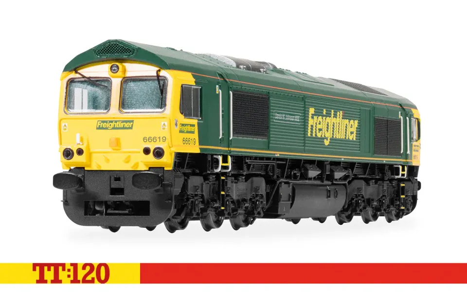 Hornby TT:120 Class 66 66619 modellok Freightliner