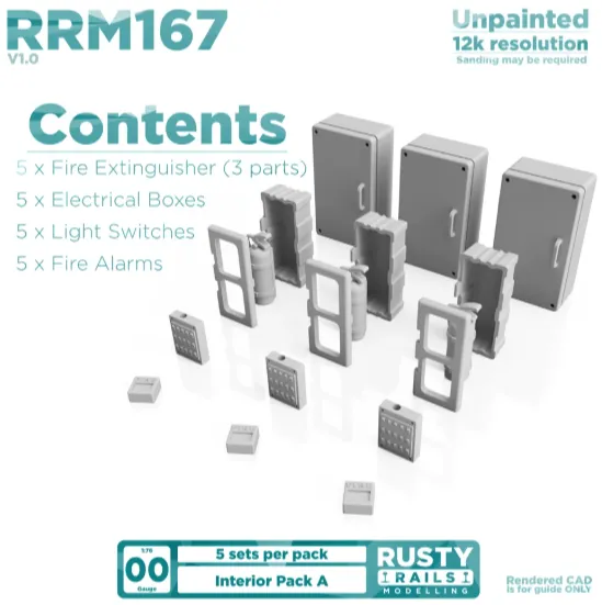 Rusty Rails Interior Pack A interiördetaljer OO omålad