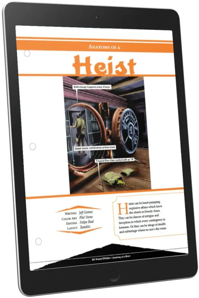 EN Publishing Anatomy of a Heist äventyr PDF kupp