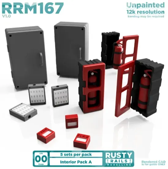 Rusty Rails Interior Pack A interiördetaljer OO omålad